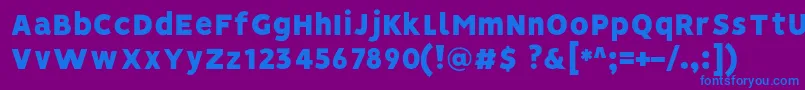 VisionBlack Font – Blue Fonts on Purple Background