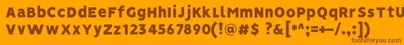 VisionBlack Font – Brown Fonts on Orange Background