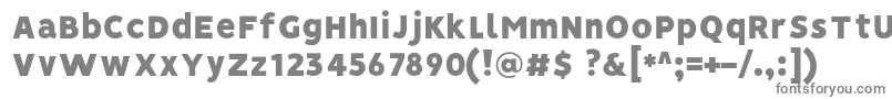 VisionBlack-fontti – harmaat kirjasimet valkoisella taustalla