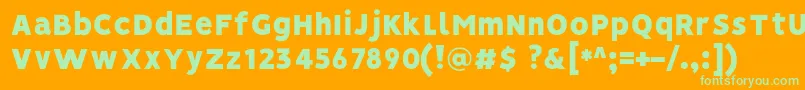 VisionBlack Font – Green Fonts on Orange Background