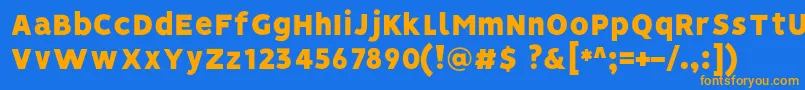 VisionBlack Font – Orange Fonts on Blue Background
