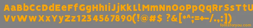 VisionBlack Font – Orange Fonts on Gray Background