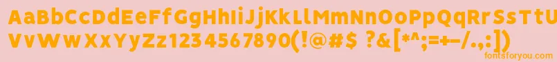VisionBlack Font – Orange Fonts on Pink Background