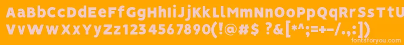 VisionBlack Font – Pink Fonts on Orange Background