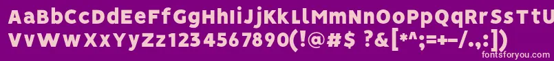 VisionBlack Font – Pink Fonts on Purple Background