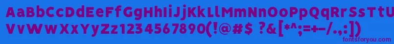 VisionBlack Font – Purple Fonts on Blue Background