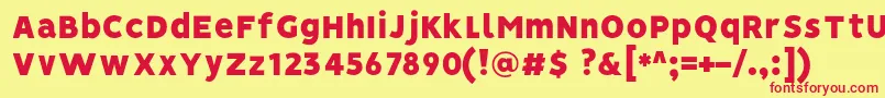 VisionBlack Font – Red Fonts on Yellow Background