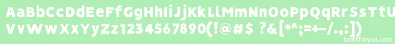 VisionBlack Font – White Fonts on Green Background
