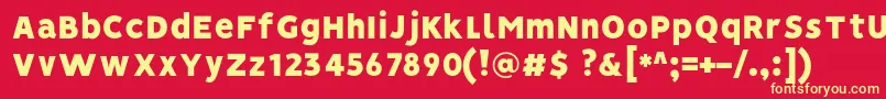 VisionBlack Font – Yellow Fonts on Red Background