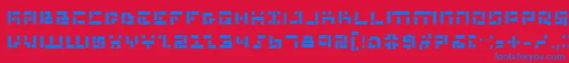 MissileManPro Font – Blue Fonts on Red Background