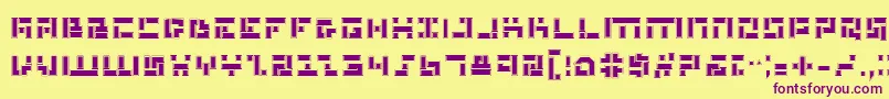 MissileManPro Font – Purple Fonts on Yellow Background