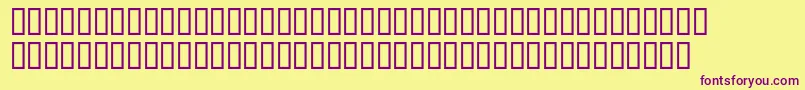 BodoniOrnamentsItcTt Font – Purple Fonts on Yellow Background