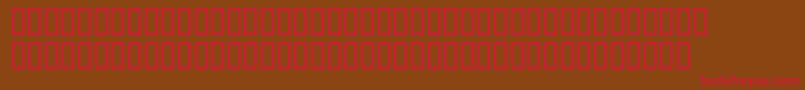 BodoniOrnamentsItcTt-Schriftart – Rote Schriften auf braunem Hintergrund