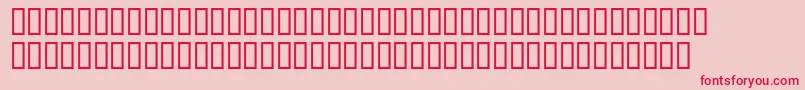 BodoniOrnamentsItcTt Font – Red Fonts on Pink Background