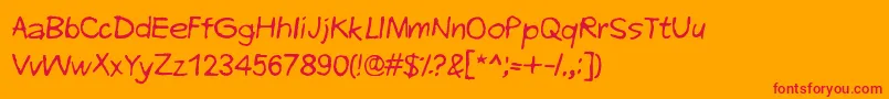 EveryEndIsANewBeginning Font – Red Fonts on Orange Background