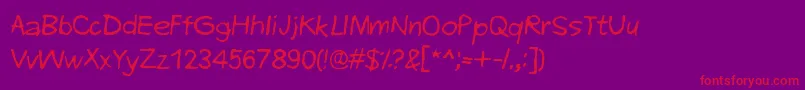 EveryEndIsANewBeginning Font – Red Fonts on Purple Background