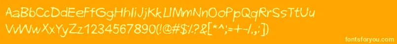 Weitere Informationen zur EveryEndIsANewBeginning-Schriftart EveryEndIsANewBeginning-Schriftart – Gelbe Schriften auf orangefarbenem Hintergrund