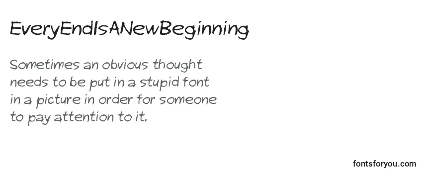 Review of the EveryEndIsANewBeginning (49086) Font