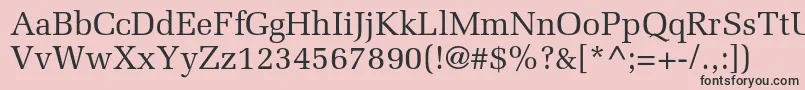フォントMeliorltstd – ピンクの背景に黒い文字