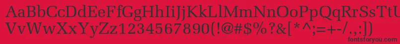 Meliorltstd Font – Black Fonts on Red Background