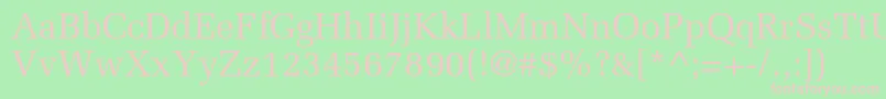 Meliorltstd-fontti – vaaleanpunaiset fontit vihreällä taustalla