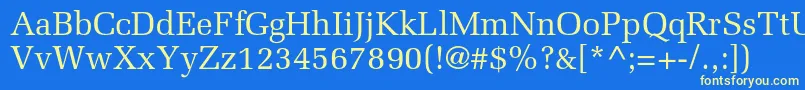 Meliorltstd-fontti – keltaiset fontit sinisellä taustalla