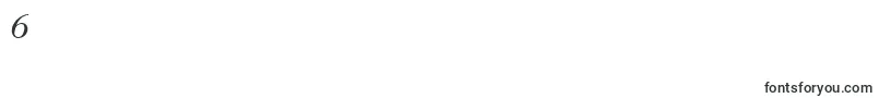 フォントBodoniPosterSsiBookItalic – フォント数字6