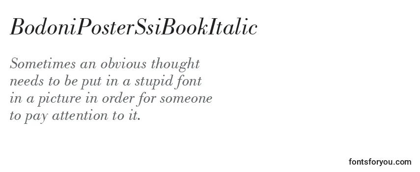 Review of the BodoniPosterSsiBookItalic Font