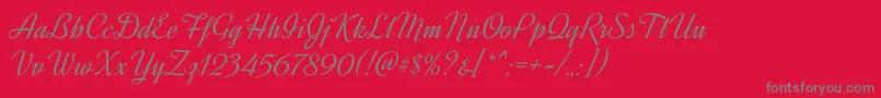 DynalightRegular Font – Gray Fonts on Red Background