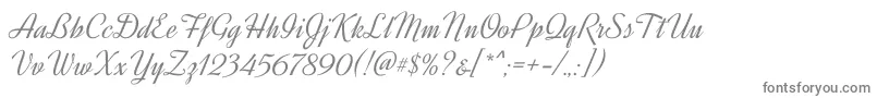 フォントDynalightRegular – 白い背景に灰色の文字