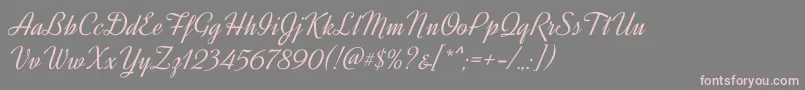 DynalightRegular Font – Pink Fonts on Gray Background