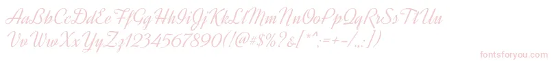 DynalightRegular Font – Pink Fonts on White Background