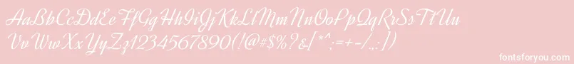 DynalightRegular Font – White Fonts on Pink Background