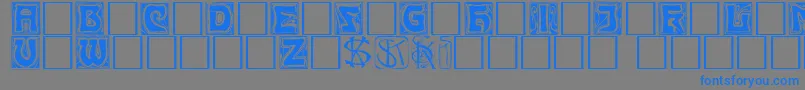 Kinigkap Font – Blue Fonts on Gray Background