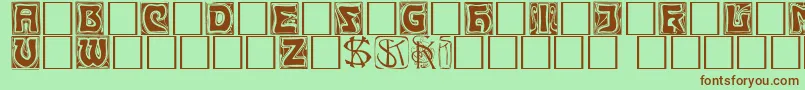 Kinigkap Font – Brown Fonts on Green Background