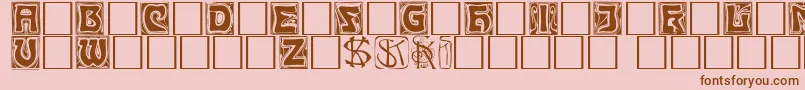 Kinigkap Font – Brown Fonts on Pink Background