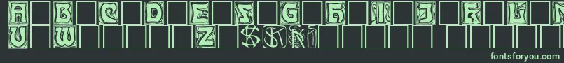 Kinigkap Font – Green Fonts on Black Background