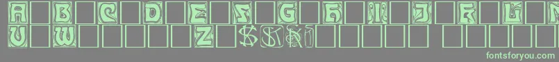 Kinigkap Font – Green Fonts on Gray Background