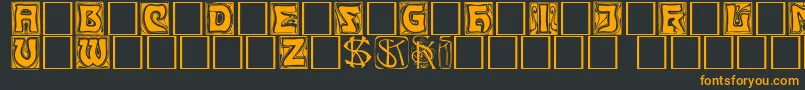 Kinigkap Font – Orange Fonts on Black Background