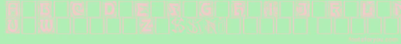 Kinigkap Font – Pink Fonts on Green Background