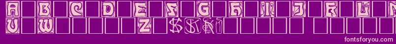 Kinigkap Font – Pink Fonts on Purple Background