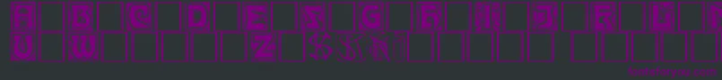 Kinigkap Font – Purple Fonts on Black Background