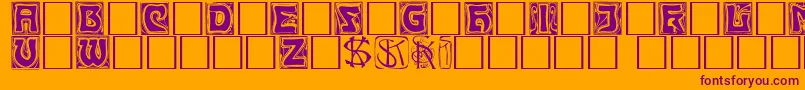 Kinigkap Font – Purple Fonts on Orange Background