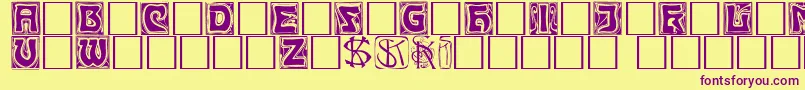 More about Kinigkap Font Kinigkap Font – Purple Fonts on Yellow Background