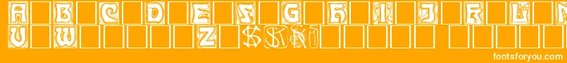 Kinigkap Font – White Fonts on Orange Background
