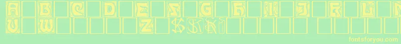 Kinigkap Font – Yellow Fonts on Green Background
