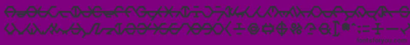 PolygonStar Font – Black Fonts on Purple Background