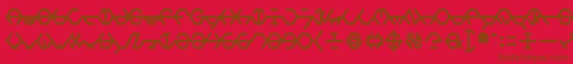 PolygonStar Font – Brown Fonts on Red Background