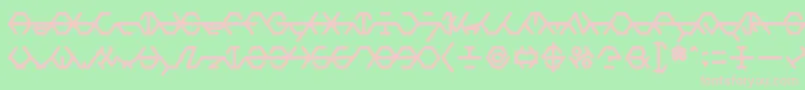 PolygonStar Font – Pink Fonts on Green Background