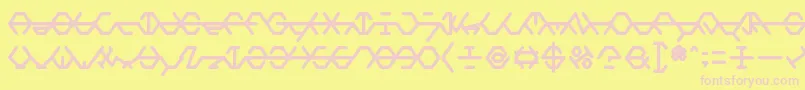 PolygonStar Font – Pink Fonts on Yellow Background